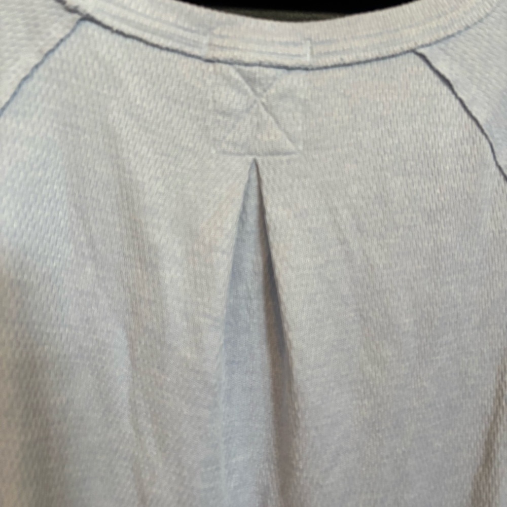 We The Free Free People Blue Ribbed Long Sleeve Top Size Small - Picture 6 of 7